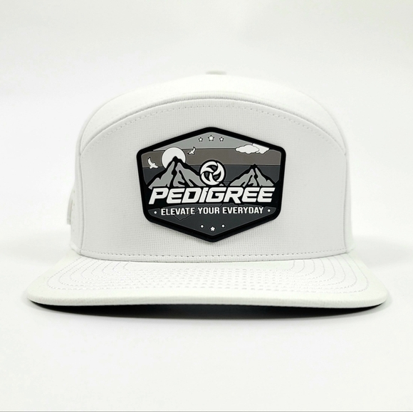 Pedigree Waterproof! 💦 6-Panel Snapback Hat with 3D PVC Patches | White - Picture 4 of 5